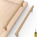 10 Pack Champagne Bronze Knurled Kitchen Cabinet Pull Handles, Cupboard Handles Kitchen Cabinet Hardware for Bathroom Cupboard Drawer Pulls Dresser Pulls- 7.5"(192mm) Hole Center