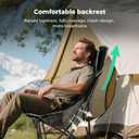 SUNNYFEEL High Back Camping Chair for Adults, Lightweight Camping Chair Support 250 lbs Heavy Duty, Compact Folding Chair Design, Portable & Collapsible Camping Chairs for Outdoor, Camp, Beach, Picnic, BlackGray