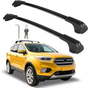 Roof Rack Cross Bars Compatible with Ford Escape 2013-2019 Aluminum 260 LBS Crossbars Rails Cargo Rooftop Bike Snowboard Skiboard Luggage Rack Cargo Carrier