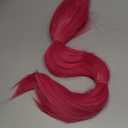 FantaLook Long Straight Hot Pink Cosplay Wig with 2 Ponytails for Halloween Party CostumeSmall Size