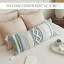 2 x ZICOTO Decorative Boho Lumbar Pillow Cover 14x36  Beautiful Throw Pillow with Soft Texture for Bed, Couch Decor or as Body Cushion  A Stylish Addition to Your Bedroom