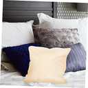 Milisten Simple Delicate Fleece Pillowcase Beige Throw Pillow Cover for Living Room