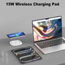 Jgstkcity Pop Up Countertop Outlet Recessed Power Strip with 15W Wireless Charger,45W USB C,3.15 inch Desk Hole,Ideal for Kitchen Island & Conference Table Receptacle (White, 6FT-45W USB Ports)