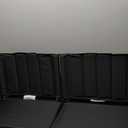 SPORT BEATS Stadium Seats with Back Support Bleacher Chairs with Back and Cushion Thick Padded Bleacher Seats Includes Shoulder Strap (Black)