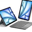 Inateck for iPad 11th/10th Gen Case with Keyboard,for iPad 10th(10.9")/11th Gen(2025 A16),Air 11" M3/M2,Air 6/5/4th,Pro 11 4/3/2/1th,Ultralight Detachable Keyboard with Touchpad, AceTouch Gray