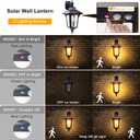 Solar Wall Lights Outdoor : Dusk to Dawn Solar Porch Ligh,3 Modes & Motion Sensor Waterproof Wall Sconce Lantern Lamp for Patio Garage Garden Barn Yard House, 2 Types of Wall Mount, 2 Pack