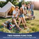 Bluetooth Speaker with 2 Wireless Microphones - Big Party Speaker for Adults Kids Karaoke with Lights - Portable Rechargeable Floorstanding Speakers Support TWS/AUX/USB/TF Card for Home Party Gift
