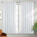 BGment Rod Pocket and Back Tab Blackout Curtains for Bedroom - Thermal Insulated Room Darkening Curtains for Living Room, Set of 2 Panels (52 x 45 Inch, Greyish White)