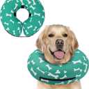 Supet Inflatable Dog Cone Collar Alternative After Surgery, Dog Neck Donut Collar Recovery E Collar, Soft Pet Cone for Small Medium Large Dogs