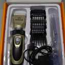 Oneisall Dog Clipper Low Noise, Dog Grooming Kit with Rechargeable, Pet Shaver Cordless Electric Quiet Hair Clipper Set for Dogs Cats Pets Gold