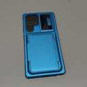 GooseBox for Samsung Galaxy S25 Ultra Case Wallet with RFID [Cards Holder][Camera Cover][Edge Raised] Full Body Shockproof Silicone Protective Phone Case for Galaxy S25 Ultra 6.9" 2025 (Lake Blue)