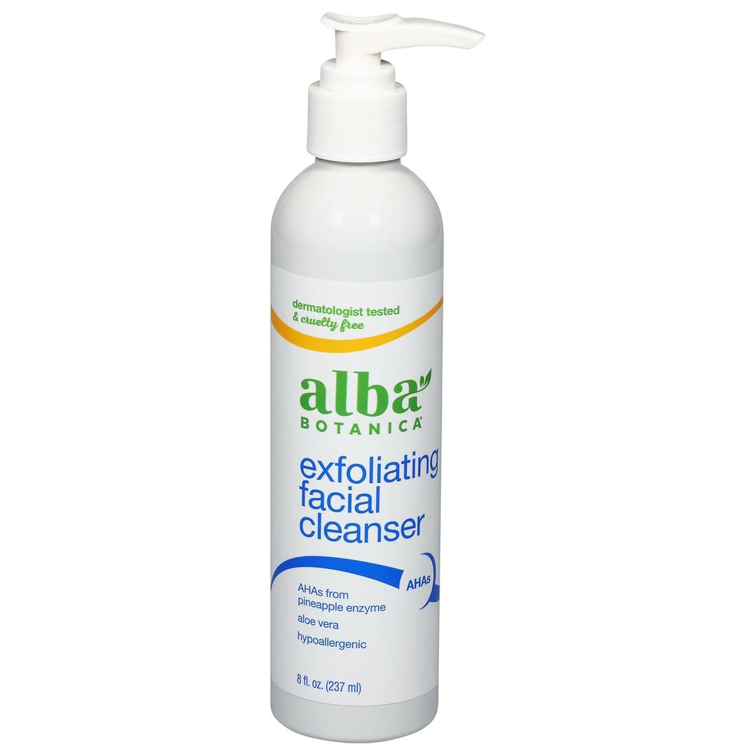 Alba Botanica Exfoliating Facial Cleanser, with Pineapple Enzyme and Aloe Vera, 8 Oz