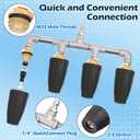 4-in-1 Turbo Nozzle Pressure Washer 4000 PSI 360 Rotating Turbo Nozzle with 1/4" Quick Connector 2.5 Orifice Quadruple Tips (Black)