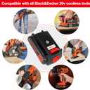 Battery 20v for BLACK+ DECKER Lithium: Batteries 20 Volt Max 4.0 ah Replacement Compatible with Cordless Power Tools XR Li- ion 2 Pack 20volt Drill LBXR20 LBXR2020 LBX20 LBXR2520 LB2X4020 LB2XR20