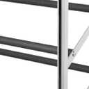 Amazon Basics 50-Pair Shoe Rack Organizer, Portable Rolling with Locking Wheels, Free Standing, 35.8 x 14.6 x 59.5 inches, Chrome