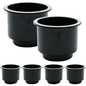 6 Pcs Drop in Cup Holder, 2.8 Inch-4.2 Inch Plastic Inserts Cup Holder for up to 3.6 Inch in Diameters Cups for Table, Sofa, Dashboard, Chair, Seatback