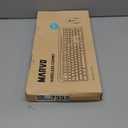 Wireless Keyboard and Mouse Combo, MARVO 2.4G Ergonomic Wireless Computer Keyboard with Phone Tablet Holder, Silent Mouse with 6 Button, Compatible with MacBook, Windows (Black)