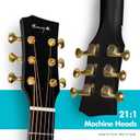 Enya X4 PRO Carbon Fiber Acoustic Electric Guitar, 41-Inch Full Size Cutaway Design, AcousticPlus Pickup System with Built-in Effects & Tuner, Includes Deluxe Hard Case, Leather Strap, Cable