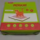 Cat Litter Liners with Anti-scratch Cardboard for Pet Scoop Free Self-Cleaning Litter Box, Kitten Waste Bag Compatible with Reusable/Disposable Refill Tray, Large Drawstring Kitty Poop Bags 20 Count (Green)