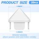 Sasylvia 20 Pcs 1.5 x 1.5 (1.39 x 1.39 Internal Dimension) White Vinyl Picket Fence Caps Outdoor White Vinyl Caps Vinyl Fence Post Caps for Garden Fencing Protect from Harmful Water Debris Part Square