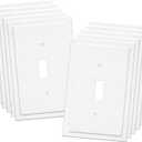 1-Gang Modern Edge Decorative Wall Plate Cover Switch Outlet Single Toggle Electrical Faceplate for Light Switches, Smart Switch, GFC, ReceptacleI, Dimmers, USB Outlet (10 Pack, Single Toggle)