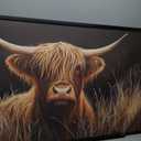 Large Highland cow Framed Wall Art Farmhouse Highland Cow Canvas Wall Decor Cattle Pictures Print Painting Artwork Modern Home Decorations for Living Room Bedroom Office 60 x 30 inch