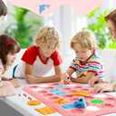 Logic Road Builder Games Toys: STEM Toys for 4 Year Old Kids, Montessori Board Game Brain Teaser Puzzles Preschool Learning Activities Educational Toy for Toddler Ages 3 5 6 7 8-12 Gifts(Pink 32PCS)