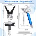 Zhengmy 12 Pcs Airless Paint Sprayer Gun with Nozzle Guard Spray Tips and Airless Paint Spray Gun Filter for Spraying Machine Accessories (109,213,313,413,515)