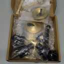 2-Pack Car Cymbal Air Vent,Mini Drum Crash Cymbal Set With Mini Drum Sticks & 4 Thumb Cymbals,Compact and Durable Car Accessory Compatible with Most Vehicles (Gold)