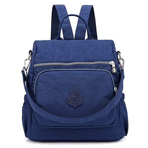 MINTEGRA Women Shoulder Backpack Multi-Pocket Nylon Purse Large Capacity Waterproof Casual Daypack, 11.8*6.3*11.8inches