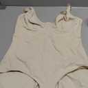 FeelinGirl Shapewear Bodysuits for Women Tummy Control Body Suits Deep V Neck Corset Body Shaper Tops (3XL, Beige)