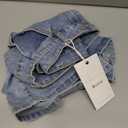 ELLEVEN Bermuda Jorts Baggy Wide Leg Knee Length Jean Shorts Elastic Waist
M