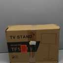 Rfiver Swivel Floor TV Stand with Mount for 32-60 inch TVs up to 88 lbs, Height Adjustable Tall TV Stand with Wood Base, Saving Space Design for Bedroom, Living Room and Corner, Max VESA 400x400mm (Black)