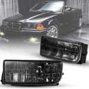 Fog Lights Lamps for 1992 1993 1994 1995 1996 1997 1998 1999 BMW (M3 E36) 318i 318is 318ti 320i 323i 323is 325i 325is 328i 328is 3 Series Original Design, 1 Pair (Smoke Lens)