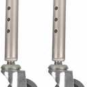 Walker Wheels, Swivel Universal Walker Caster Wheel with 5 Height Adjustable, Replacement Feet Parts Rollator Accessories (Pack of 2)