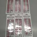 6 x MOOYIYAN Gloss Nail Strips|Uv Free|22 Pcs,Gel Nail Stickers|Long Lasting Two Weeks and Easy to Apply&Remove|Dazzle Pink