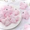 12 Pcs Pink Bow Ornament for Christmas Tree 3D Coquette Bow Hanging Ornaments 2.8 x 3.1 Inches Pink Glitter Hanging Decorations with Rope for Xmas Tree Coquette Bachelorette Party Decor