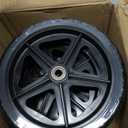 4Pcs 8 Inch Solid Replacement Wheels - Environmentally Friendly Rubber Material, Wear-Resistant PU Tires, Anti-Slip, and Durable ABS Wheel Hub - Easy to Install (4 Pcs)