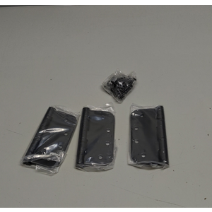 Haidms 304 Stainless Steel Black Ball Bearing Door Hinges for Exterior & Interior Doors 4in Stainless Steel Heavy-Duty Door Hinges Black 4inch, 5/8'' Radius Corners 3PACK