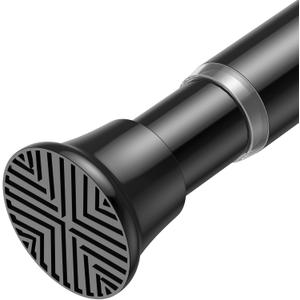 Tension Rods Tension Curtain Rod for Windows 30-63Inch Black Adjustable Curtain Rod No Drilling Spring Rod for Light Shower Curtain,Doorway,Closets