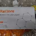 Hexagon Garage Lights: 245W 35 Pack 8 Grids LED Garage Lights - Easy Install 6500K Super Bright Honeycomb Light for Warehouse, Car Detailing Shop, Exhibition Hall, Gym