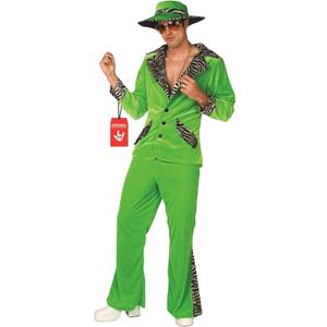 Morph Men's Green Pimp Costume, 70s Pimp Suit, Halloween Costume for Adult Men (Large)