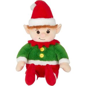 Bearington Elfie Christmas Elf Plush - 15" Soft and Cuddly Christmas Stuffed Toy with Festive Outfit - Adorable House Elves Plushies Gift for Kids, Collectors, Holiday Décor and Stocking Stuffers