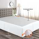 Magic Bed Skirt King Size 21 Inch Drop 100% Cotton Blend No Mattress Lifter Wrap Around Bed Skirt with Pleated Split Corners - Color White