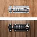 RESET-008 Combination Locking Bolt,4 Digit Combination Door Security Slide Latch Lock Set Your Own Password,Sliver