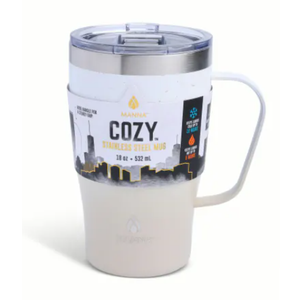 Manna™ Cozy™ Stainless Steel Coffee Mug - Grey Ombre Splatter 18oz