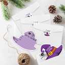 REWIDPARTY 15 Sets Halloween Invitations with Envelopes Stickers, Witch Hat Shaped Fill-in Invitation Cards, Trick or Treat Party Invites, Funny Halloween Birthday Party Supplies for Family Friend