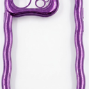 for iPhone 15 Pro Max Case, Cute Stylish Glossy Bubble Wave Design, Silicone Women Girl Glitter Curly Wavy Aesthetic Protective Cover for iPhone 15 Pro Max Phone Case, Shiny Purple