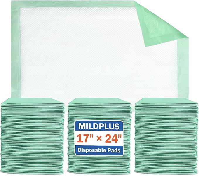 Chucks Pads Disposable [50-Pack] Underpads 17"x 24" - Pee Pads for Dog, Puppy - Diaper Changing Table Pad for Baby - Incontinence Bed & Chair Liners for Elderly - Pet Potty Training Pads - Leak Proof