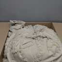 MR&HM Tufted Boho Comforter Set Queen, Linen Farmhouse Bedding Set, Bed in a Bag Set 7 Pieces with 1 Comforter, 2 Pillow Shams, 2 Pillowcases, 1 Flat Sheet, 1 Fitted Sheet for All Seasons